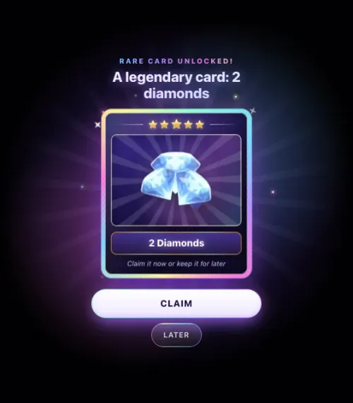 Holographic card flip
