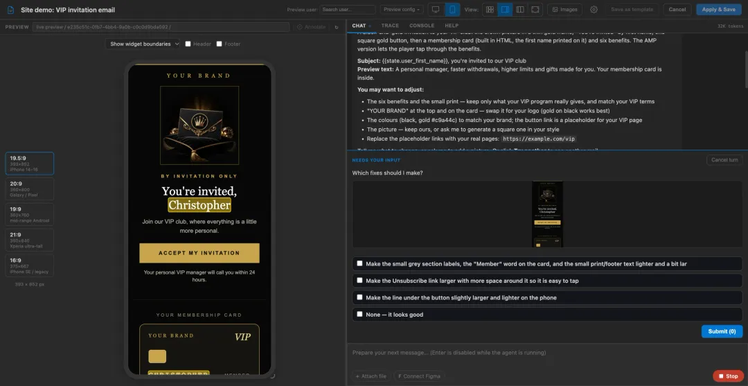 /mail-check reviews the email on desktop and phone